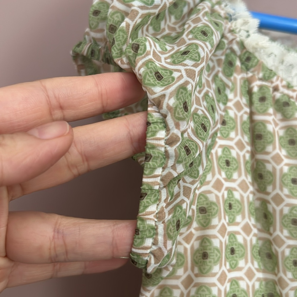 Y2K Baby Doll Feminine Fairycore Lace Trims Mini Dress Lined Tie Front Size L - Picture 12 of 12